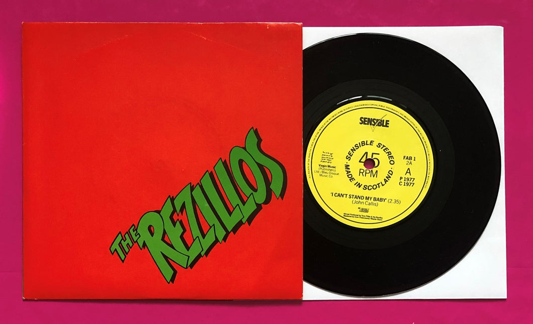 The Rezillos - I Can't Stand My Baby Single on Sensible Records From 1979