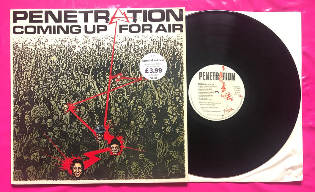 Penetration - Coming Up For Air LP Released on Virgin Records in 1979