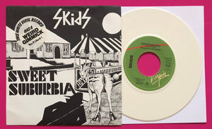 Skids - Sweet Suburbia UK 7" Single White Vinyl on Virgin Records 1978