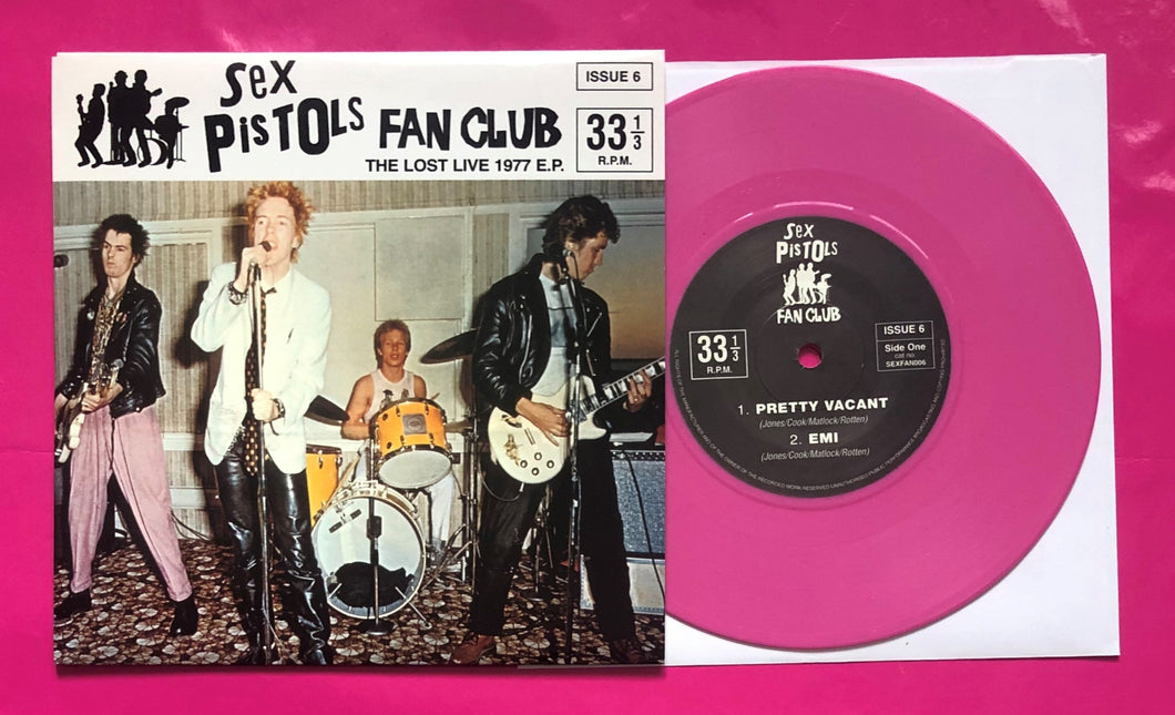 Sex Pistols - Fan Club Lost Live '76 E.P. Issue 6 on Pink Vinyl With Collector Cards