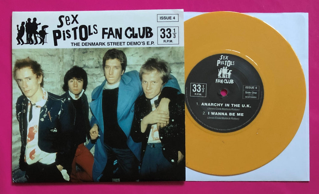 Sex Pistols - Fan Club Denmark St '76 E.P. Issue 4 Yellow Vinyl With Collector Cards