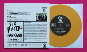 Sex Pistols - Fan Club Denmark St '76 E.P. Issue 4 Yellow Vinyl With Collector Cards