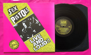 Sex Pistols - Live And Loud LP Winterland 78 Gig on Link Records From 1989