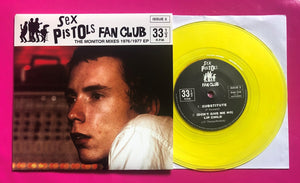 Sex Pistols - Fan Club 7" Rare Yellow Vinyl Issue 3 Monitor Mixes 76 / 77 EP