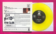 Load image into Gallery viewer, Sex Pistols - Fan Club 7&quot; Rare Yellow Vinyl Issue 3 Monitor Mixes 76 / 77 EP