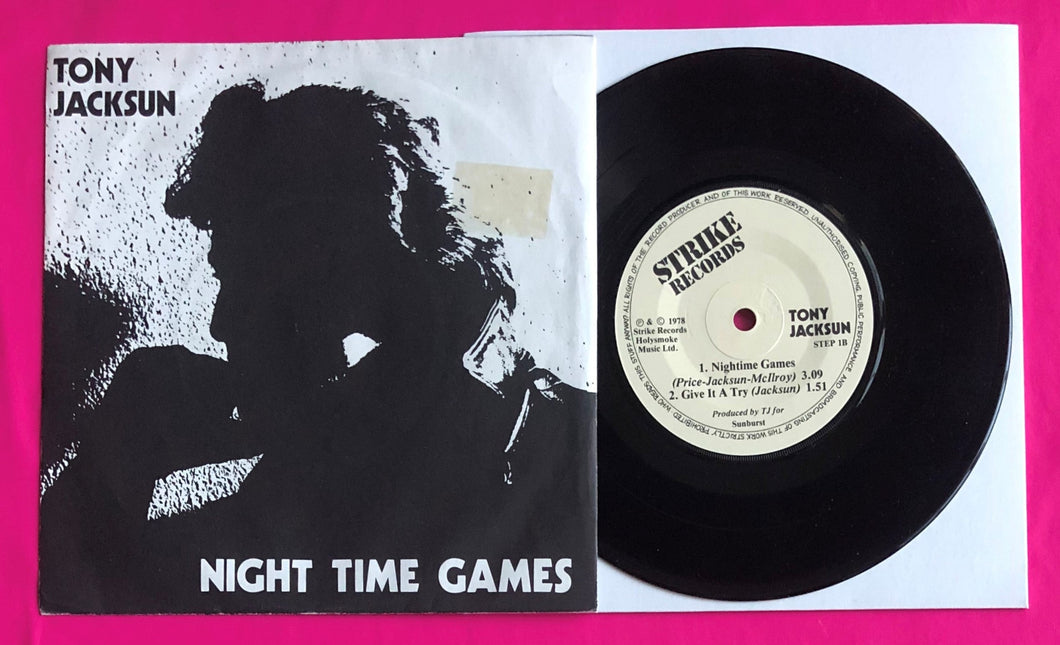 Tony Jacksun - Night Time Games EP Power Pop Single Strike Records 1978
