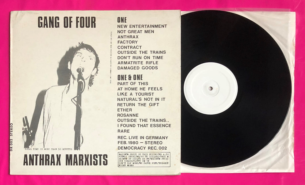 Gang of Four - Anthrax Marxists LP Live in Germany Feb 1980 Unofficial Release