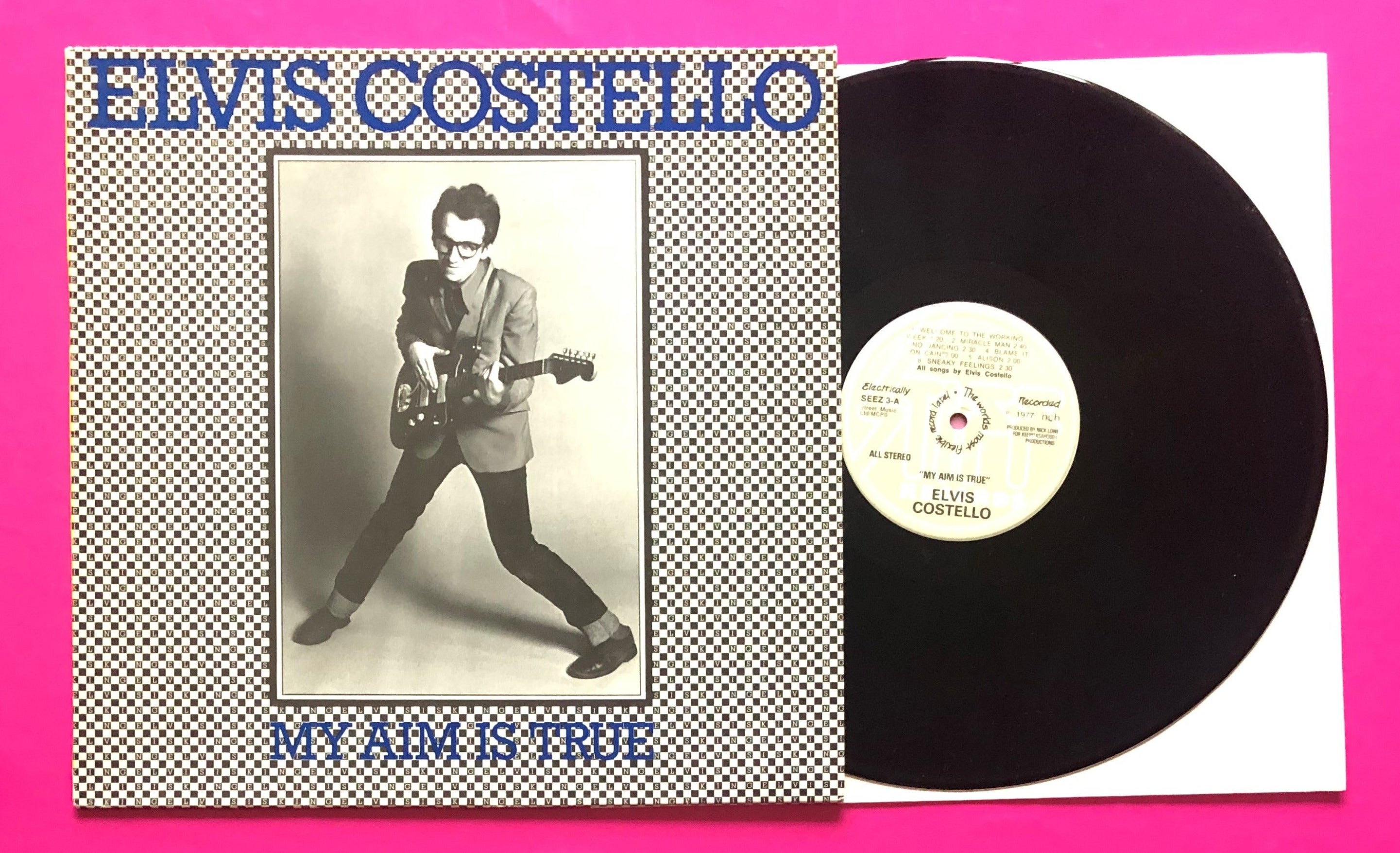 Elvis Costello - My Aim is True LP Scandinavian Pressing on Stiff Records  1977