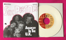 Load image into Gallery viewer, Sex Pistols - Anarchy in the UK 7&quot; German Edition Repro on White Vinyl