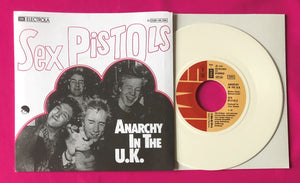 Sex Pistols - Anarchy in the UK 7" German Edition Repro on White Vinyl