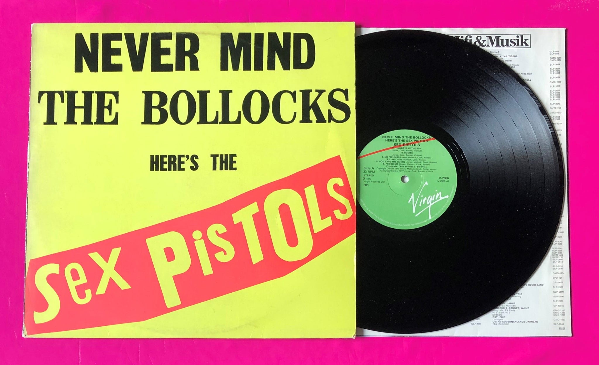 Sex Pistols - Never Mind The Bollocks LP Swedish Pressing on Virgin 19 –  Punkrockdisco